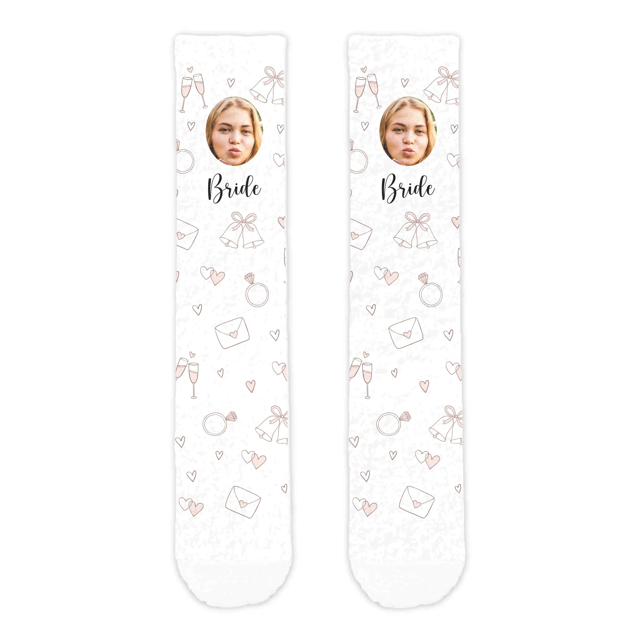 Bridal Party Personalised Face Cosy Socks