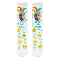 Best Dad Jokes Personalised Face Sports Socks