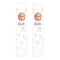 Bridal Party Personalised Face Cosy Socks